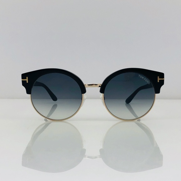 New TOM FORD Alissa Round Black Sunglasses - Picture 5 of 16